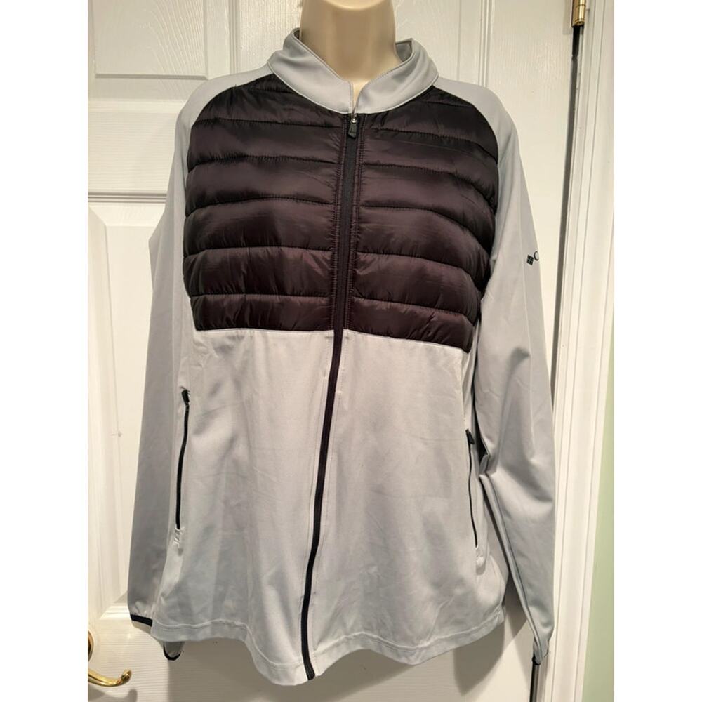 Columbia Omni Wick Element Jacket Mens XL Gray Hybrid Puffer Golf Hiking Coat